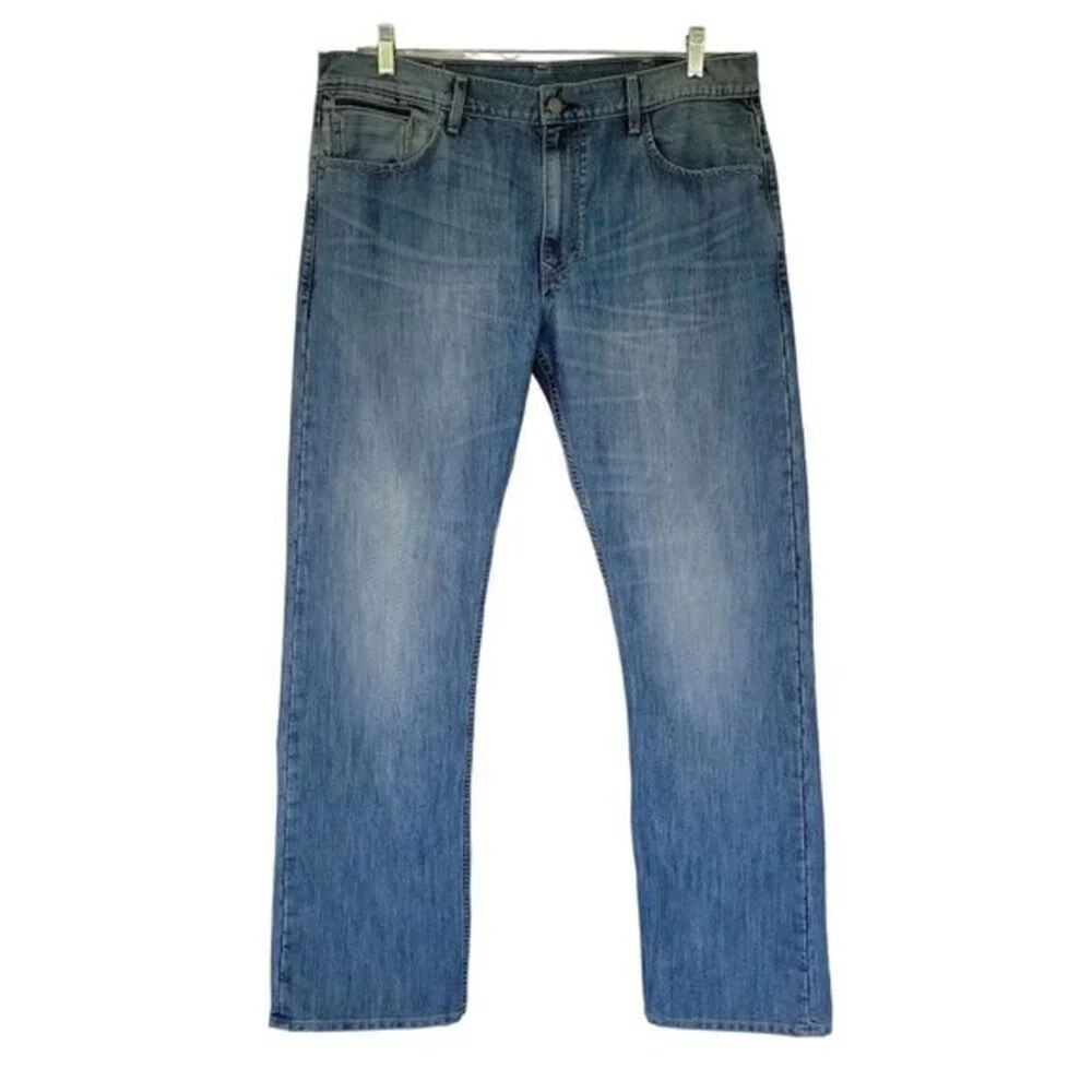 Levis 514 Straight Leg Jeans Blue Medium Wash Men Size 38x34 Classic Denim